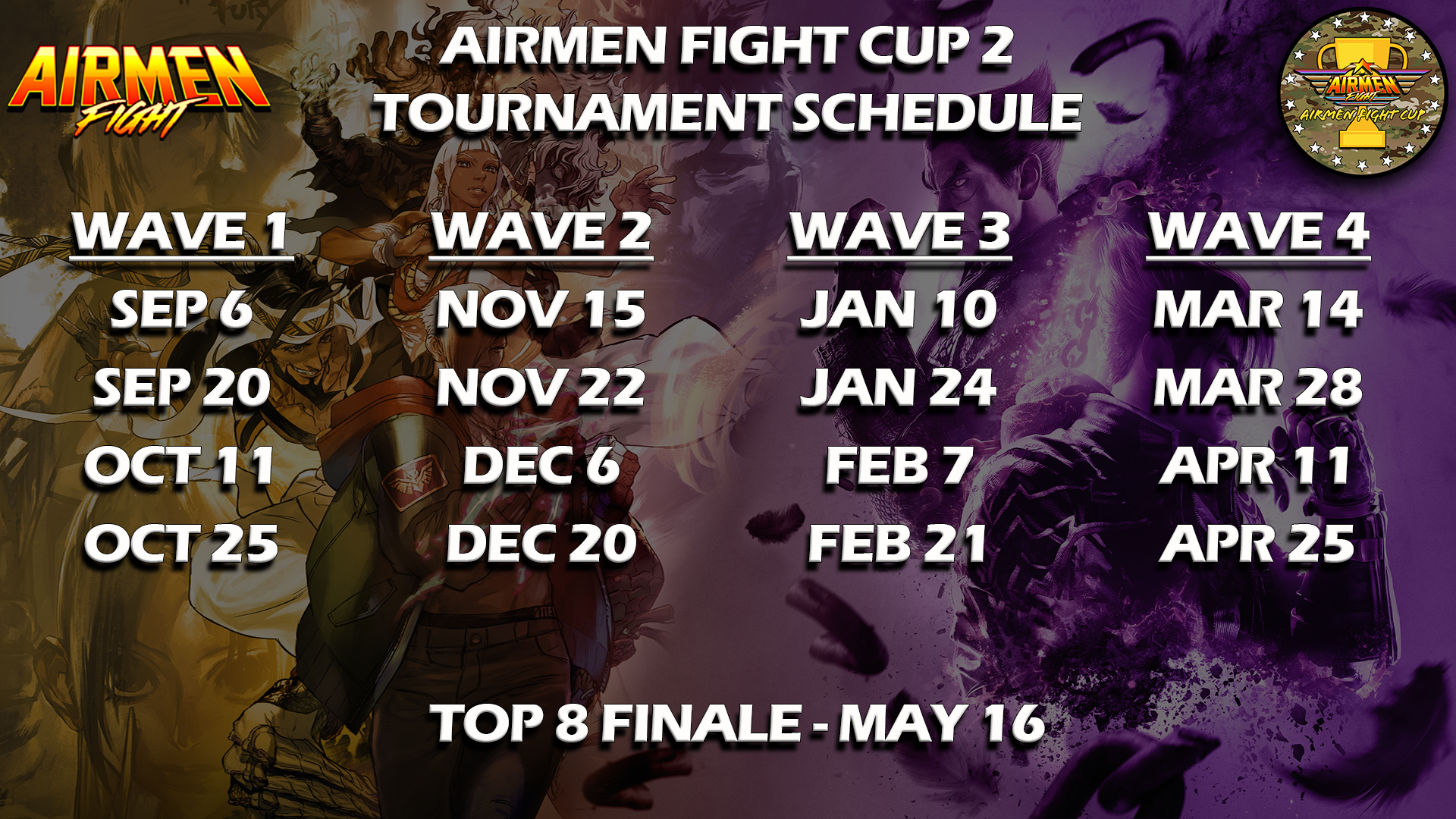 Airmen Fight Cup 2 Schedule